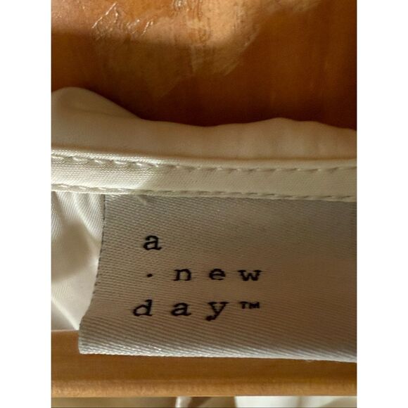 A New Day Flounce Long Sleeve V-Neck Ruffle Wrap Blouse SZ S NWT - Picture 6 of 13